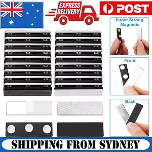 60PCS Magnetic Name Badge Tag Fastener Attachment Self Adhesive Strong Magnet AU - Picture 1 of 12