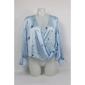 Womens Zara Size Medium Lightweight Blouse Wrap Top Article - Picture 1 of 12