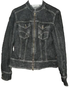 Chaqueta de mezclilla Tribal Jeans talla 6 azul oscuro sin forro - Imagen 1 de 10