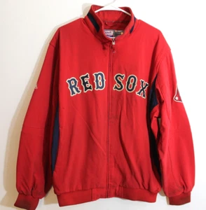 VTG BOSTON RED SOX Embroidered Sewn Majestic Size XL Therma Base Baseball Jacket - Picture 1 of 13