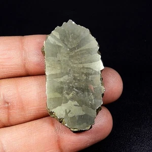 Natural Pyrite Slice Cabochon Loose Massive Golden Geode Gemstone 93 Cts PS-25 - Picture 1 of 6