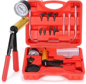 Juego de probador de bomba de presión de vacío de mano Kit de purga de líquido de frenos + caja - Imagen 1 de 14