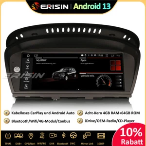 DAB+CarPlay Android 13 Autoradio Navi 4G für BMW E60 E61 E63 E64 E90 E91 E92 CCC - Bild 1 von 20