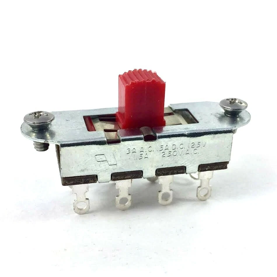(1) Red Button 3-way Slide Switch for Fender Mustang® Guitar EP-0261-026 - Image 1 of 1