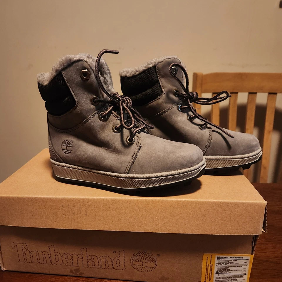 Timberland Niño 6 pulgadas Gris Forrado Bota Moosemtn Foto 1 de 4