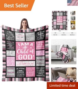 Christian Gifts for Women Blanket 80"x60" - I Am a Child of God Blankets - In... - Picture 1 of 8