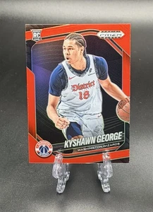 Kyshawn George 2024 Panini Prizm Black RC Red Prizm SP /299 #217 Rookie Wizards - Bild 1 von 2