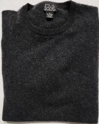 Suéter de cuello redondo de cachemir Jos A Bank para hombre talla XL negro Foto 1 de 4