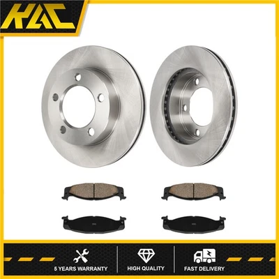 Rotores de disco dianteiro + pastilhas de freio de cerâmica para 1994 1995 1996 Ford Bronco F-150 4WD - Imagem 1 de 4