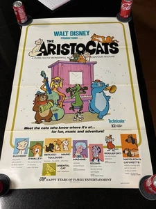 Vintage R73 Disney Movie Poster - The Aristocats - One Sheet - Picture 1 of 8