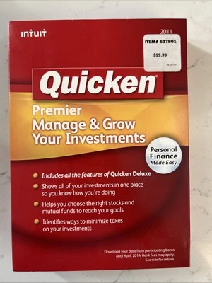 Quicken Premier Manage And Grow Your Investments 2011 - Image 1 of 3