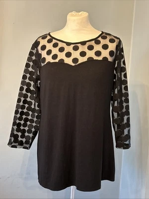 Debenhams Petite Collection Black Top Size 18 - Image 1 of 4