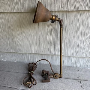 Antique Vintage Industrial Articulating Drafting Clamp-On Lamp Machinist P&S - Picture 1 of 24
