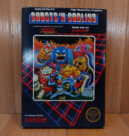 MINTY BOX CIB Hangtab Ghosts 'N Goblins complete in nintendo nes lot VERY CLEAN