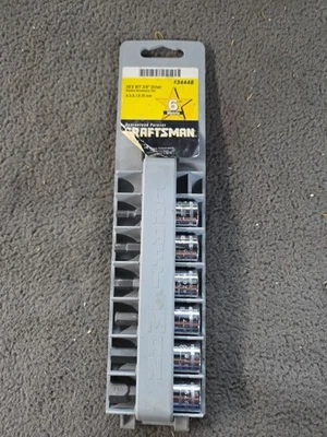 NOS SEARS Craftsman Hex Bit 6pc Socket Accessory Set 3/8" Dr METRIC GK 34448 USA - Image 1 of 4