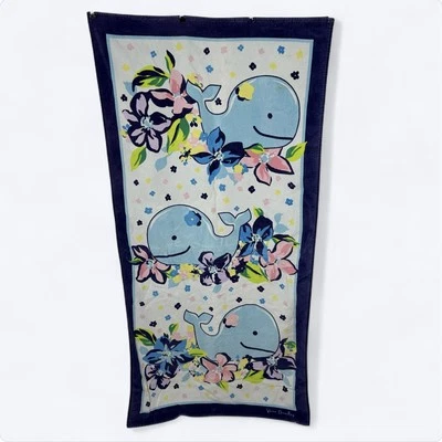 Vera Bradley Marian Floral Beach Towel Whale Flower 32x62 Cotton Vacation Resort - Image 1 of 4