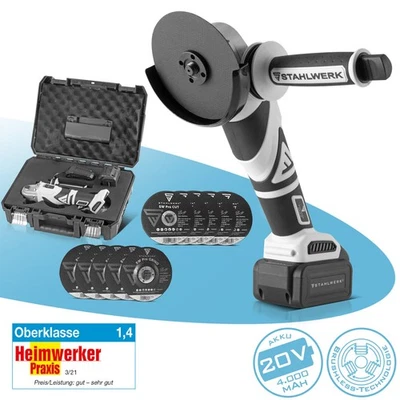 STAHLWERK Bürstenlos Brushless Akku Winkelschleifer 20 V 4Ah Akku - Bild 1 von 4