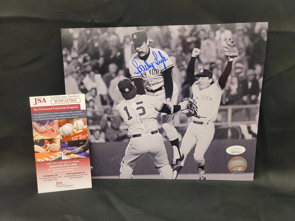 Sparky Lyle Signed Auto 10x8 Photo JSA COA - Image 1 of 1