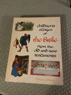 Children's Stories of the Bible from the Old & New Testaments Deluxe Ed. 1968 HC - Image 1 of 4
