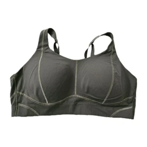 Reggiseno sportivo donna Gymshark Stitch Feature XXL verde grigio elasticizzato liscio attivo - Foto 1 di 7