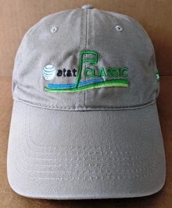 AT&T Golf Classic Celebrating 40 Years Khaki Tan Adjustable Baseball Hat Cap BRH - Picture 1 of 9