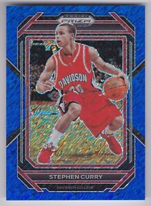 2023-24 Prizm Draft Picks Stephen Curry Blue Shimmer Prizm /19 Wildcats Warriors