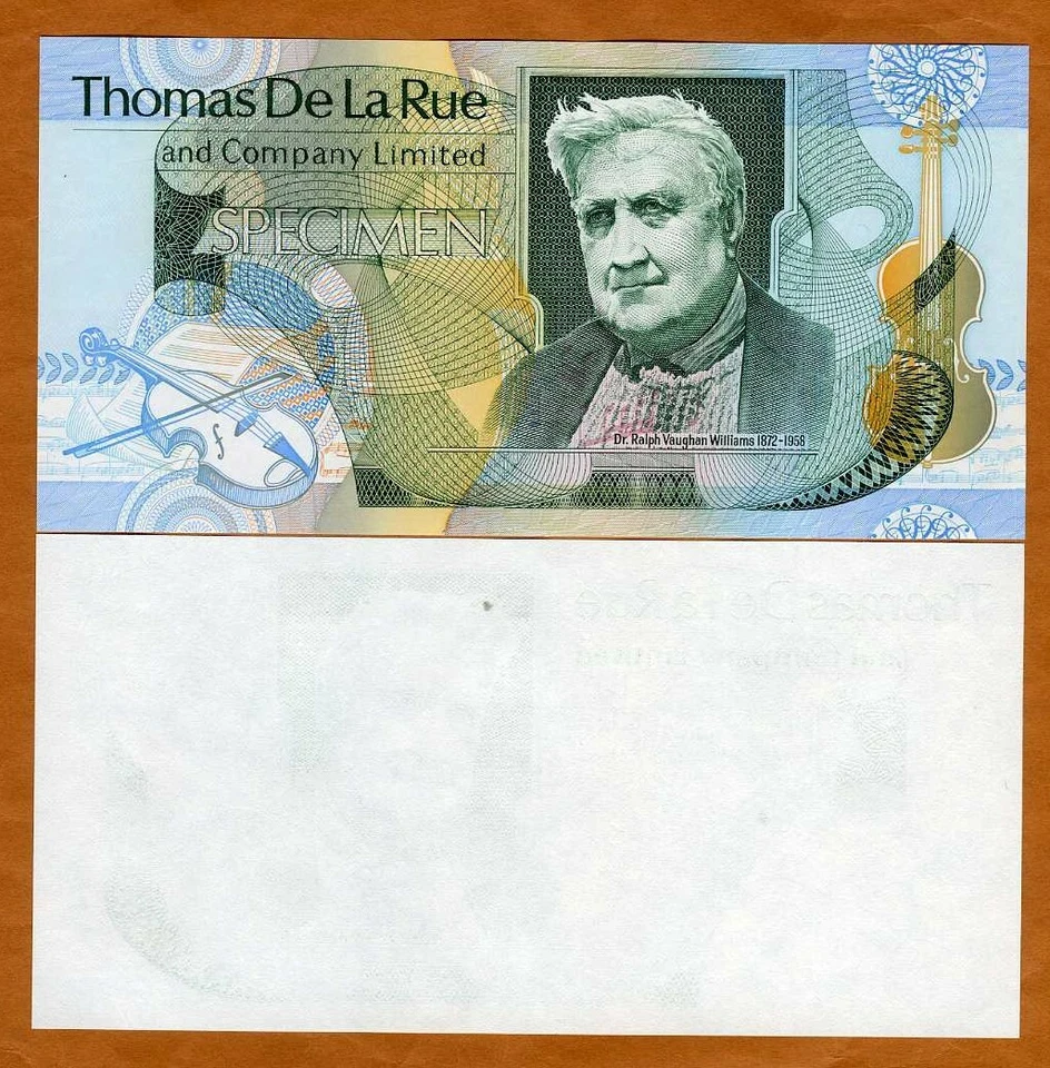 Thomas De La Rue, TDLR test, advertising note, uniface, Ralph Vaughan Williams - Image 1 of 1