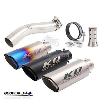 Deslizable para Suzuki GSXR 750 600 2008-2010 puntas de escape silenciador negro tubo de enlace medio Foto 1 de 4