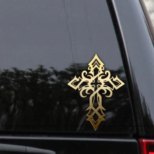 Celtic Cross Tribal Decal Sticker Irish Christian Religious Car Window Laptop   - Picture 1 of 2