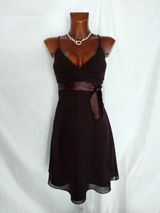 wie neu Kleid Fest Abiball Hochzeit Taufe L 40 braun edel Abendkleid knielang - Bild 1 von 5