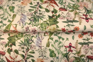 STENZO CANVAS Meterware - Blumen creme bunt - 0,5 m x 150 cm - 100% Baumwolle - Bild 1 von 2