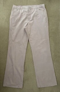 FAB M&S Dusky Pale Pink Velveteen Jean Trousers Size 20 18 Long W38" L33" VGC - Picture 1 of 5