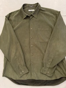 Firethorn Wildlederhemd mit Knopfleiste Herren Extra Large Kragen grün kariert - Bild 1 von 5