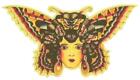 Butterfly Lady Vintage Flash Tattoo Chemise à faire soi-même homme femme patch coton fer à repasser