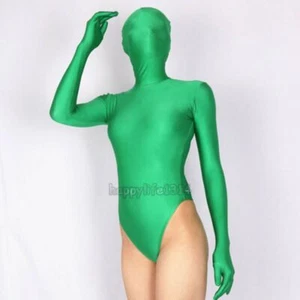 Sexy Zentai Costume Catsuit Long Sleeve Gymnastics Leotard Unitard - Picture 1 of 17