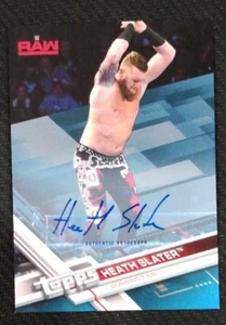 2017 WWE Topps Now Then Forever Heath Slater Blue 32/50 Auto RAW #123 RARE - Picture 1 of 5