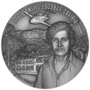 2023 2 Oz Silver 1 Billion Besos Colombia PABLO EMILIO ESCOBAR GAVIRIA Coin. - Picture 1 of 15