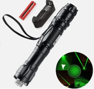 6000Mile Green Laser Pointer Lazer Pen High Power Visible Beam Light + Battery - Picture 1 of 8