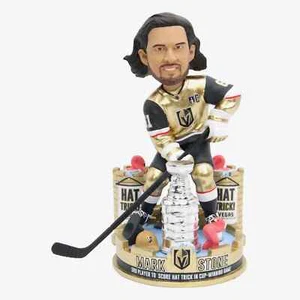 MARK STONE Vegas Golden Knights NHL Stanley Cup Trophy HAT TRICK Bobblehead NIB! - Picture 1 of 5