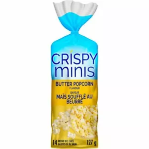 6X Quäker knusprige Minis glutenfreie Butter Popcorn Reiskuchen 127g - FRISCH! - Bild 1 von 1