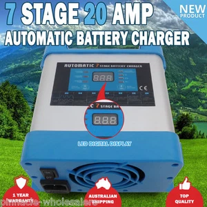 12v 7 Stage 20 amp 20A 12 volt Fully Automatic Caravan Battery Charger - Picture 1 of 10