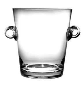 Barski Glass Ice Bucket/Wine Cooler-9.25"H - w/ 2 handles-Clear-Made in Europe - Picture 1 of 1