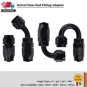 Adaptador de montaje de extremo de manguera giratoria AN4/AN6/AN8/AN10/AN12 para línea de manguera de aceite/combustible/gas - Imagen 1 de 12