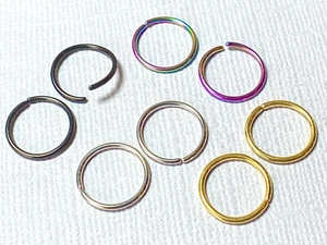 8pc Value Pack Cartilage Tragus Septum Nose Hoop Ring Rook Daith Helix Tragus - Picture 1 of 3