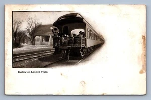 Postcard Vtg Train Transportation Burlington Limited Train - Picture 1 of 2