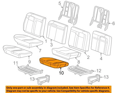 GM OEM 08-24 Express 1500 Rear Seat Components-Seat Cushion Pad 19127777 - Image 1 of 2