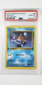 2000 Pokemon Team Rocket 1st Edition Squirtle PSA 10 Gem Mint 68/82 - Picture 1 of 3