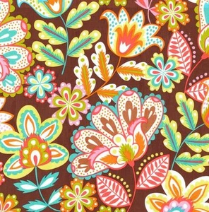 ESME Florals - Chocolate Brown - Quilt Fabric - Fat Quarter - Picture 1 of 1