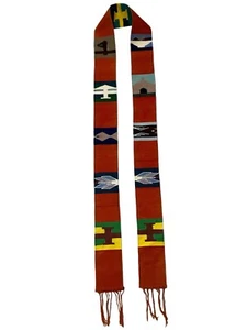 Vintage Navajo Indian Southwest Aztec Scarf Robe Ceremonial Cloth Table Runner - Picture 1 of 5