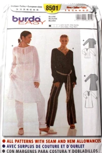 Burda 8501 Misses Boho Hippie Top & Dress 8-10-12-14-16-18-20 Sewing Pattern - Picture 1 of 2